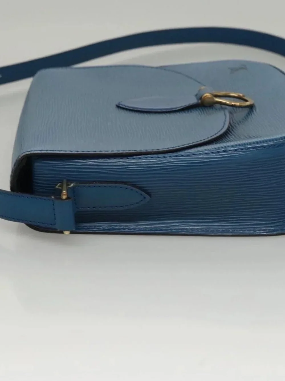 LOUIS VUITTON Epi Saint Cloud GM Shoulder Bag Toledo Blue M52195 LV Auth 117532